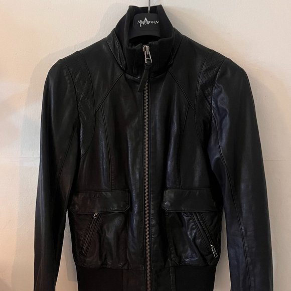 Mackage 100% Leather Bomber Jacket - Picture 1 of 6